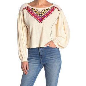 Free People Hand Me Down Embroidered Top BNWT!